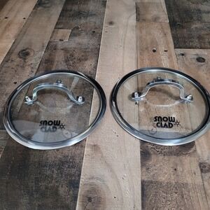 Snow Clad Cookware Glass Pot Lid Replacement 8‎ Inch Set of Two